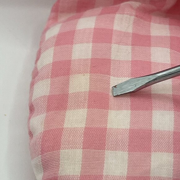 Vintage Fisher Price Cholly Dolly Blue White Checkered Boy Doll Rattle 1977 12” - Picture 8 of 12